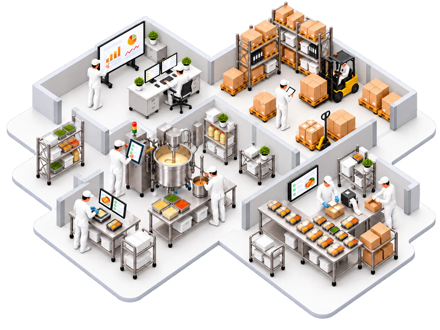 The connected Freshweek plant: from inventory and kitchen through packing to dispatch planning